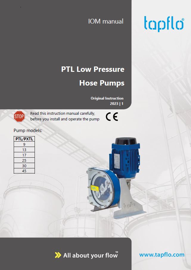Hose pumps. Manual