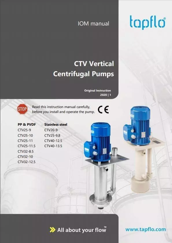 Manual CTV Centrifugal pump